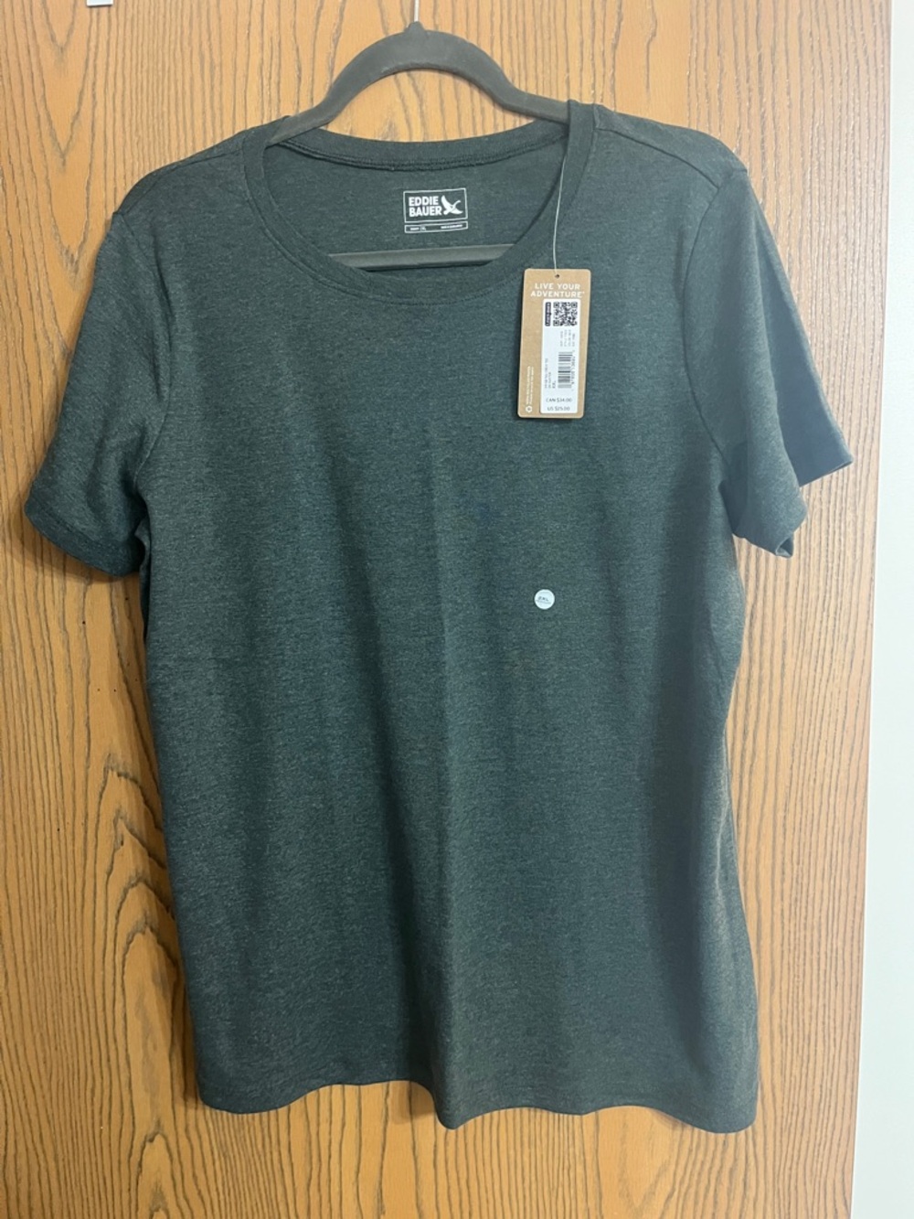 Eddie Bauer Short Sleeve Crew Tee - Heather Forest Green